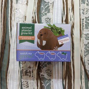 📦5 for $20🛒 Walrus Animal Planter Grow Kit Winston with Soil and Mint Seeds